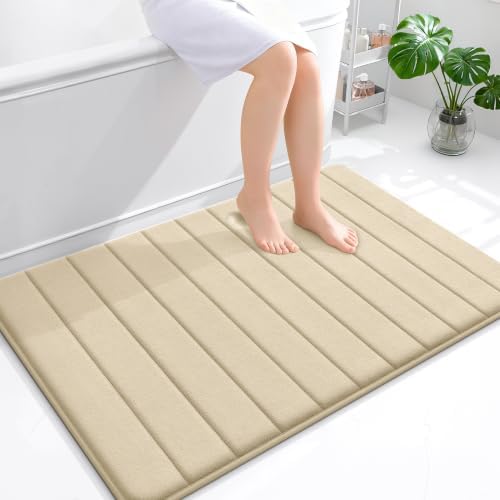OLANLY Memory Foam Large Bath Mat 44x32, Super Soft Absorbent Bathroom Rugs