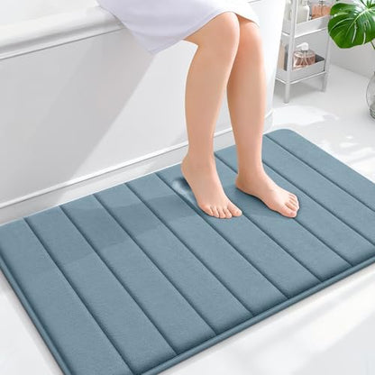 OLANLY Memory Foam Large Bath Mat 40x24, Super Soft Absorbent Bathroom Rugs