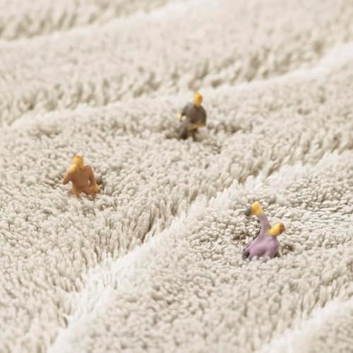 MINIDEAR Bathroom Rugs 24x17 Beige - Thick Memory Foam Bath Mat, Ultra Soft & Plush Fluffy, Non-Slip, Quick Dry, Absorbent Washable Floor Microfiber Mat for Tub, Home Decor Accessories