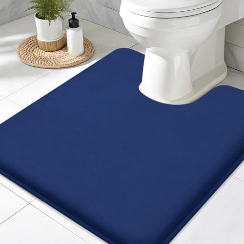 Smiry Memory Foam Toilet Rugs 24x24, Extra Soft Absorbent Bathroom Rugs