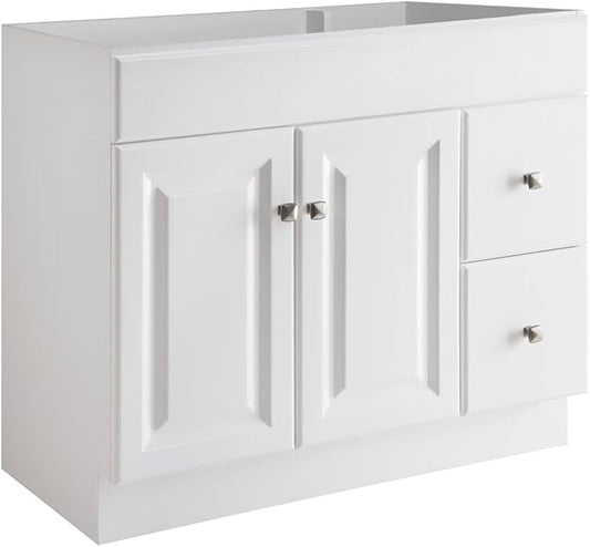 Design House Wyndham 36-Inch Bathroom Vanity Cabinet, Ready to Assemble, White, 597245