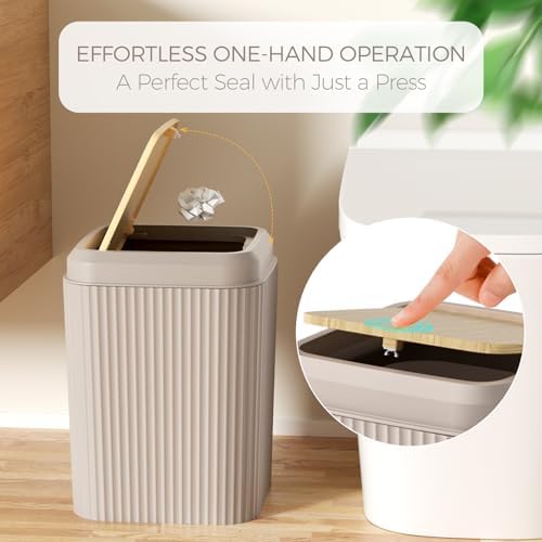 Bathroom Accessories Set - Beige Bathroom Set with Shower Curtain and Rugs, Trash Can, Toilet Brush with Holder, Soap Dispenser, Toothbrush and Toothpaste Holder, Cup, Soap Dish, Qtip Holders, Tray