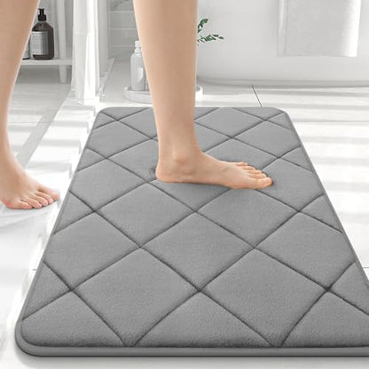 OLANLY Memory Foam Bath Mat 36x24, Ultra Soft and Absorbent Bathroom Rugs