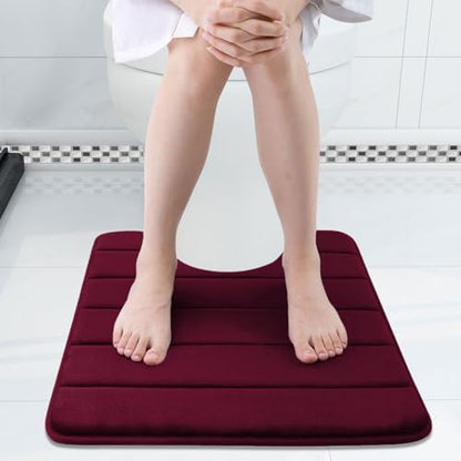 Buganda Memory Foam U-Shaped Toilet Rugs 24 x 20, Absorbent Bathroom mat