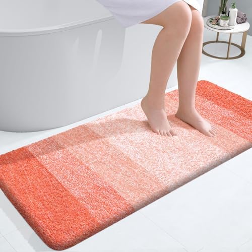 OLANLY Bathroom Runner Rug 47x20, Extra Soft Absorbent Microfiber Bath Rugs
