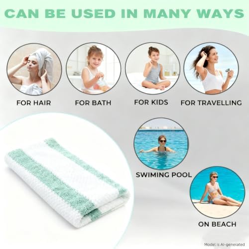 2-Pack Microfiber Bath Towels (27x54 Inches) - Ultra Soft & Quick Dry, 3X Absorbency, Lightweight for Gym, Yoga, Travel & Spa - Perfect for Home, Fitness & Post-Workout