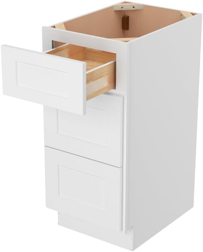 Furinno Shaker Bath Vanity Cabinet Without Top, Ready to Assemble, 21 D x 15 W x 34.5 H, White