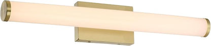 24 Inch Modern LED Vanity Light, Brushed Gold Bathroom Lighting Fixture, 3000K Warm White Light Bar for Mirror (22W, 1760Lumens, CRI>90, ETL Listed)