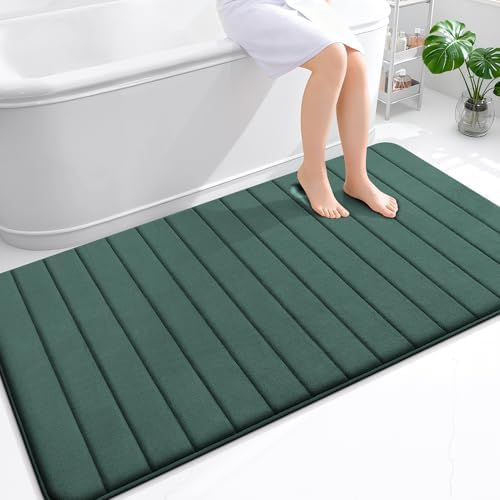 OLANLY Memory Foam Large Bath Mat 59x34, Super Soft Absorbent Bathroom Rugs