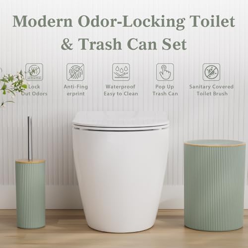 10PC Bathroom Accessories Set - Sage Green Bathroom Decor Sets