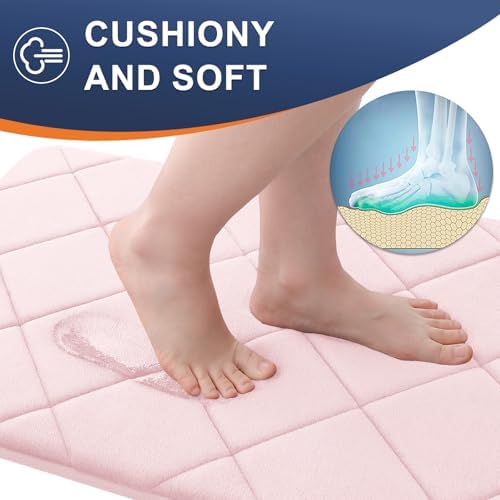 OLANLY Memory Foam Bath Mat 36x24, Ultra Soft and Absorbent Bathroom Rugs