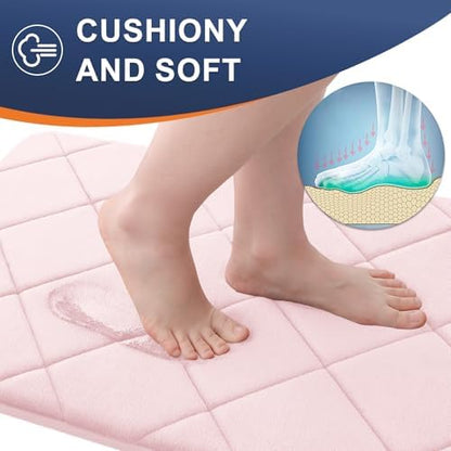 OLANLY Memory Foam Bath Mat 36x24, Ultra Soft and Absorbent Bathroom Rugs