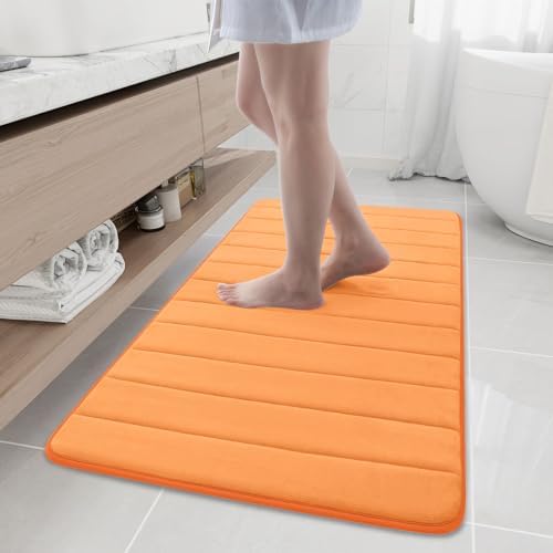 Buganda Memory Foam Bath Mat 47 x 24, Ultra Soft Absorbent Bathroom Rugs