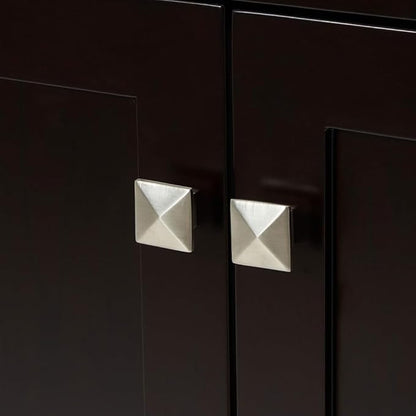ARIEL Cambridge 48-inch Bathroom Vanity Base Cabinet,Solid Wood, 2 Soft Closing Doors, 9 Dovetail Drawers, Espresso