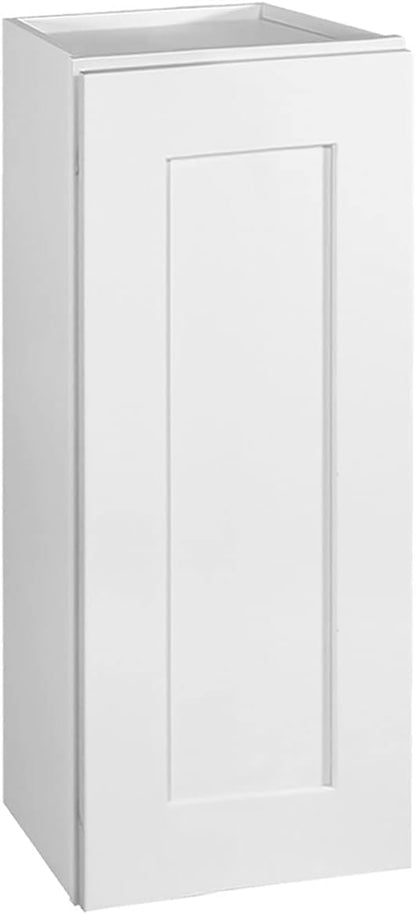 Design House Brookings Shaker Fully Assembled Wall Kitchen Cabinet W1230, 12 W x 12 D x 30 H, Painted White, Solid Wood, Design House, 613489