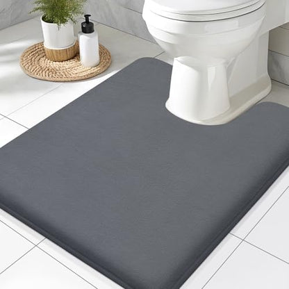 Smiry Memory Foam Toilet Rugs 24x20, Extra Soft Absorbent Bathroom Rugs