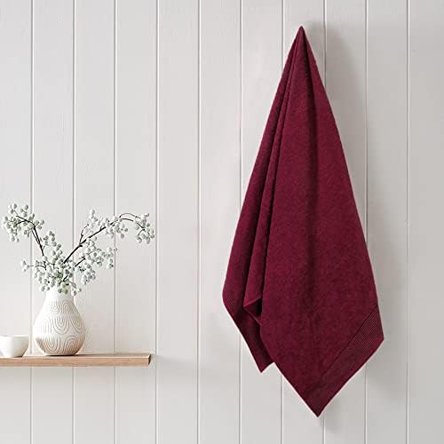 BELIZZI HOME Ultra Soft 2 Pack Oversized Bath Towel Set 28x55 inches, 100% Cotton Large Bath Towels, Ultra Absorbant Compact Quickdry & Lightweight Towel, Ideal for Gym Travel Camp Pool - Burgundy red