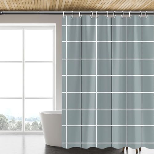 LLSCL Fabric Shower Curtain Liner with Magnets, Waterproof Hotel Quality, 72 x 72 Machine Washable