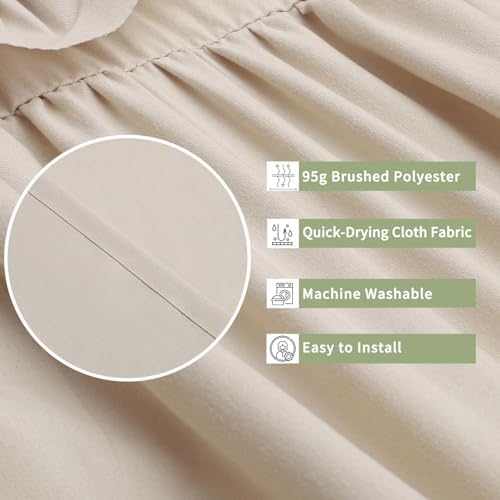Handmade Bow Tie Shower Curtain, Camel, 72 x 72 in