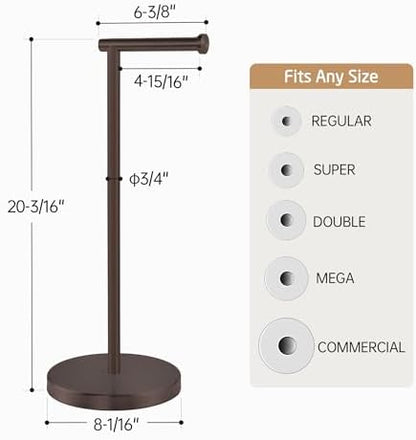 KES Bronze Toilet Paper Holder Stand, Heavy Base, 18/8 Stainless Steel