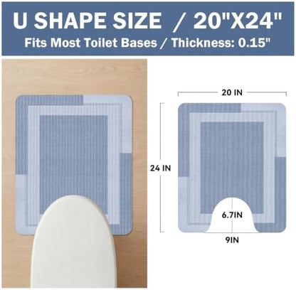 YDKGL Toilet Rugs U Shaped Non Slip Bath Mat Toilet Mats for Bathroom
