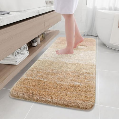 Arotive Microfiber Bathroom Rugs, Shaggy Soft Absorbent Bath Rug, 59x24