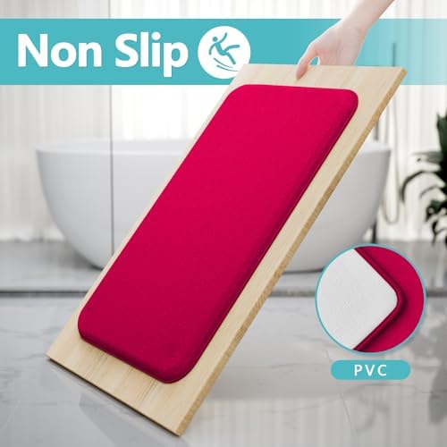 RUN HELIX Bathroom Rugs Sets 3 Piece, Soft Absorbent Memory Foam Bath Mats Set, Dry Fast Bath Mat, Machine Washable Bath Rug Set for Bathroom （Christmas Red） Bathrom Decoration