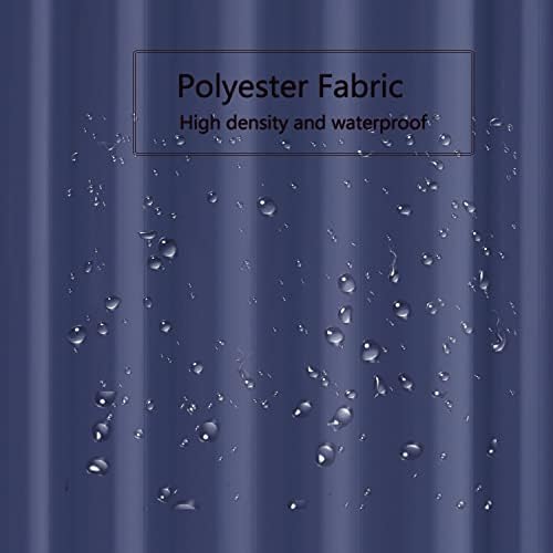 LLSCL Blue Fabric Shower Curtain Liner with Bottom Counterweight, Waterproof Hotel Quality, 72 x 72 Machine Washable