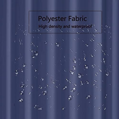 LLSCL Blue Fabric Shower Curtain Liner with Bottom Counterweight, Waterproof Hotel Quality, 72 x 72 Machine Washable