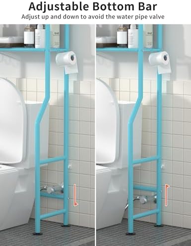 Livilord 3-Tier Over Toilet Storage, Anti-Tip, Blue