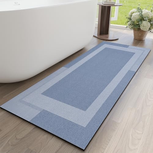 YDKGL Non Slip Bath Mat Long Ultra Thin Bathroom Rugs Runner Fit Under Door