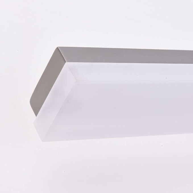 mirrea 36in LED Vanity Lights for Bathroom Brushed Nickel,Cold White 5000K | Over Mirror,Adjustable light angle,ETL listed,Dimmable,Bathroom lighting fixtures,Eye-friendly,Frosted acrylic shade