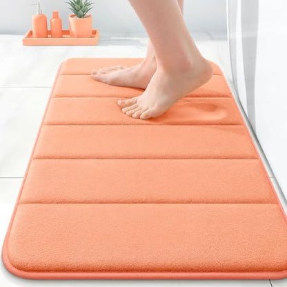 OLANLY Memory Foam Bath Mat 35x16, Super Soft and Absorbent Bathroom Rugs