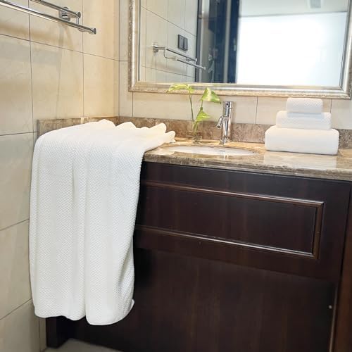 YTYC 39x78 Bath Sheets,Towels for Bathroom,White,2-Pieces