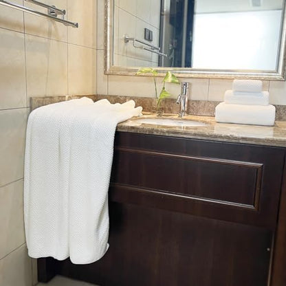 YTYC 39x78 Bath Sheets,Towels for Bathroom,White,2-Pieces
