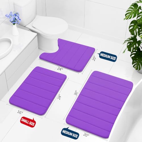 Buganda Memory Foam Bath Mat 30 x 20, Ultra Soft Absorbent Bathroom Rugs