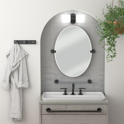 Gatco Glam Single Post Toilet Paper Holder, Matte Black, Single