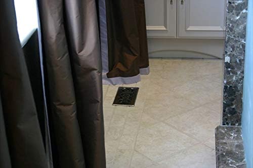 Decor Grates SPH412-A Scroll Design Floor Register, 4x12 Inches, Antique Brass Finish