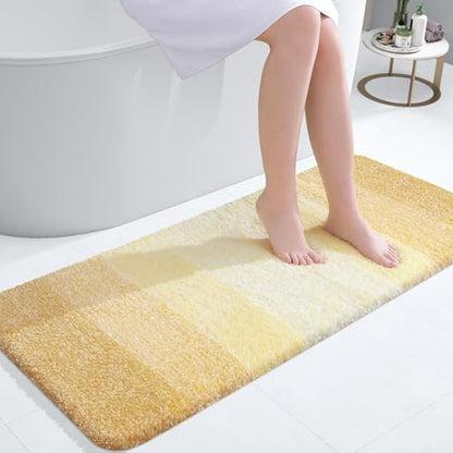 OLANLY Bathroom Runner Rug 47x20, Extra Soft Absorbent Microfiber Bath Rugs