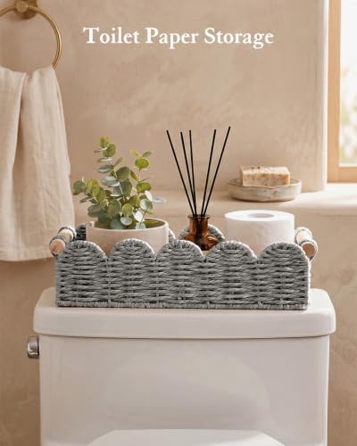 Toilet Paper Storage Basket for Toilet Tank, Bathroom Organizer