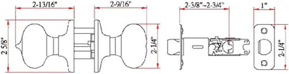 Design House 753459 Cambridge 2-Way Adjustable Privacy Door Knob, Oil Rubbed Bronze