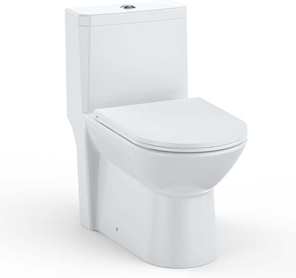 One Piece Toilet, Ceramic Design, Soft Closing PP Toilet Cover, Easy Clean Surface, Water Efficient Flush, Compact Durable Build