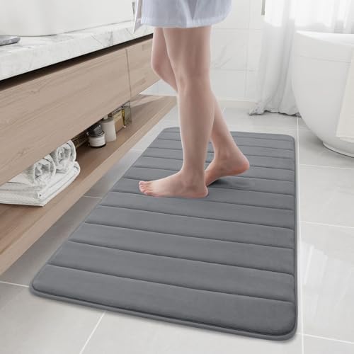Buganda Memory Foam Bath Mat 47 x 24, Ultra Soft Absorbent Bathroom Rugs