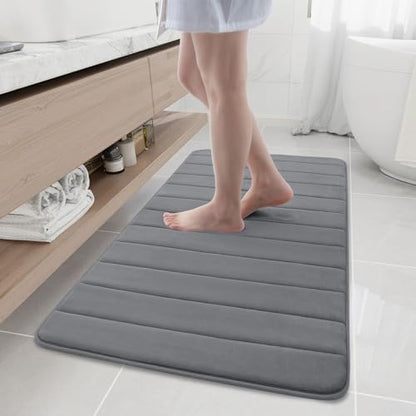 Buganda Memory Foam Bath Mat 47 x 24, Ultra Soft Absorbent Bathroom Rugs