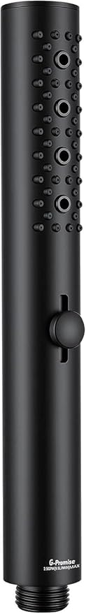 G-Promise All Metal Round 3 Function Handheld Shower Head(Matte Black) | All Metal Construction, 3 Function Modes with Massage, Modern Look, Push Switch, Easy Installation