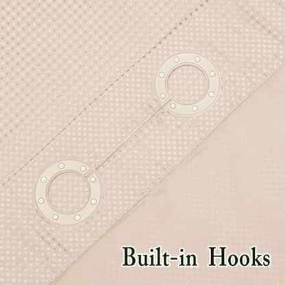 Gibelle No Hook Cloth Blush Pink Shower Curtain with Liner, 36x74