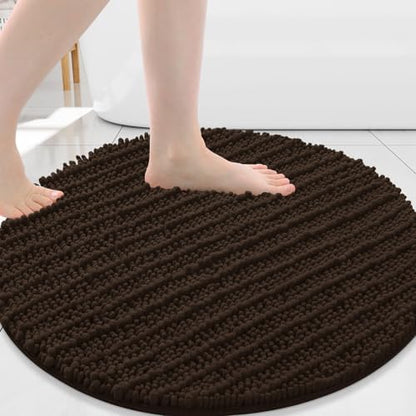 Arotive Round Bathroom Rugs 30x30, Soft Absorbent Chenille Shaggy Bath Mat