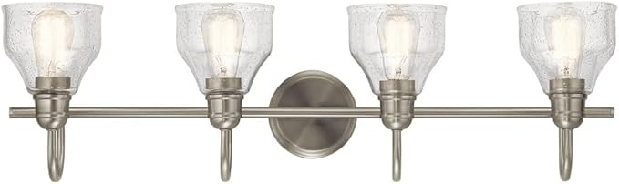 Kichler 45974NBR Avery Vanity, 4-Light 300 Total Watts, Natural Brass