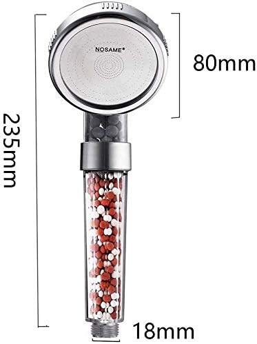 Nosame Shower Head, Filter Filtration High Pressure Water Saving 3 Mode Function Spray Handheld Showerheads for Dry Skin & Hair | Handheld Showerheads, Filter Filtration High Pressure Water Saving 3 Mode Function Spray Shower Head for Dry Skin & Hair