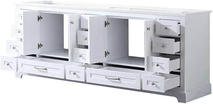Dukes 84 in. W x 22 in. D White Double Bath Vanity